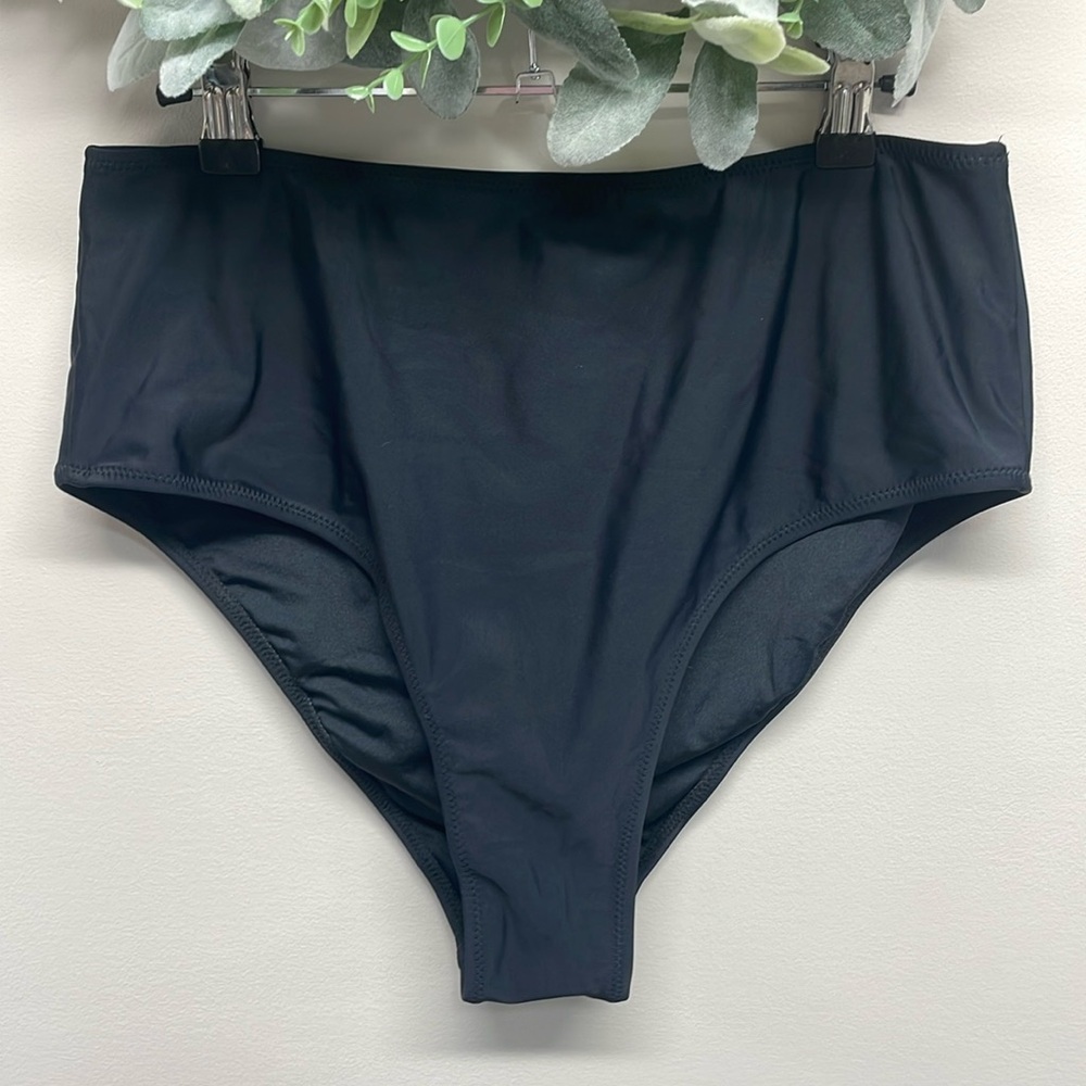 NWT Cupshe  High Waisted Black Bikini Bottom XXL